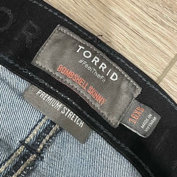 Torrid High Rise Distressed Blue Jeans - Picture 8 of 8